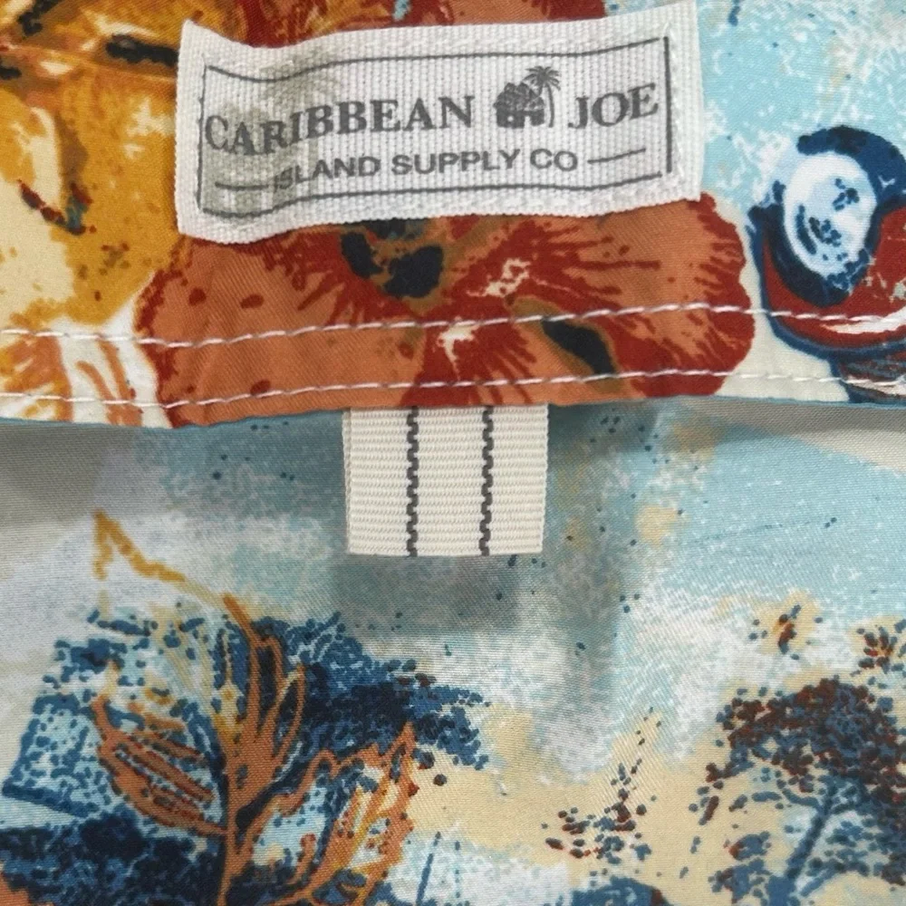 Caribbean Joe swim trunks Mens size XL Tropical  bathing suit vacation pool NEW